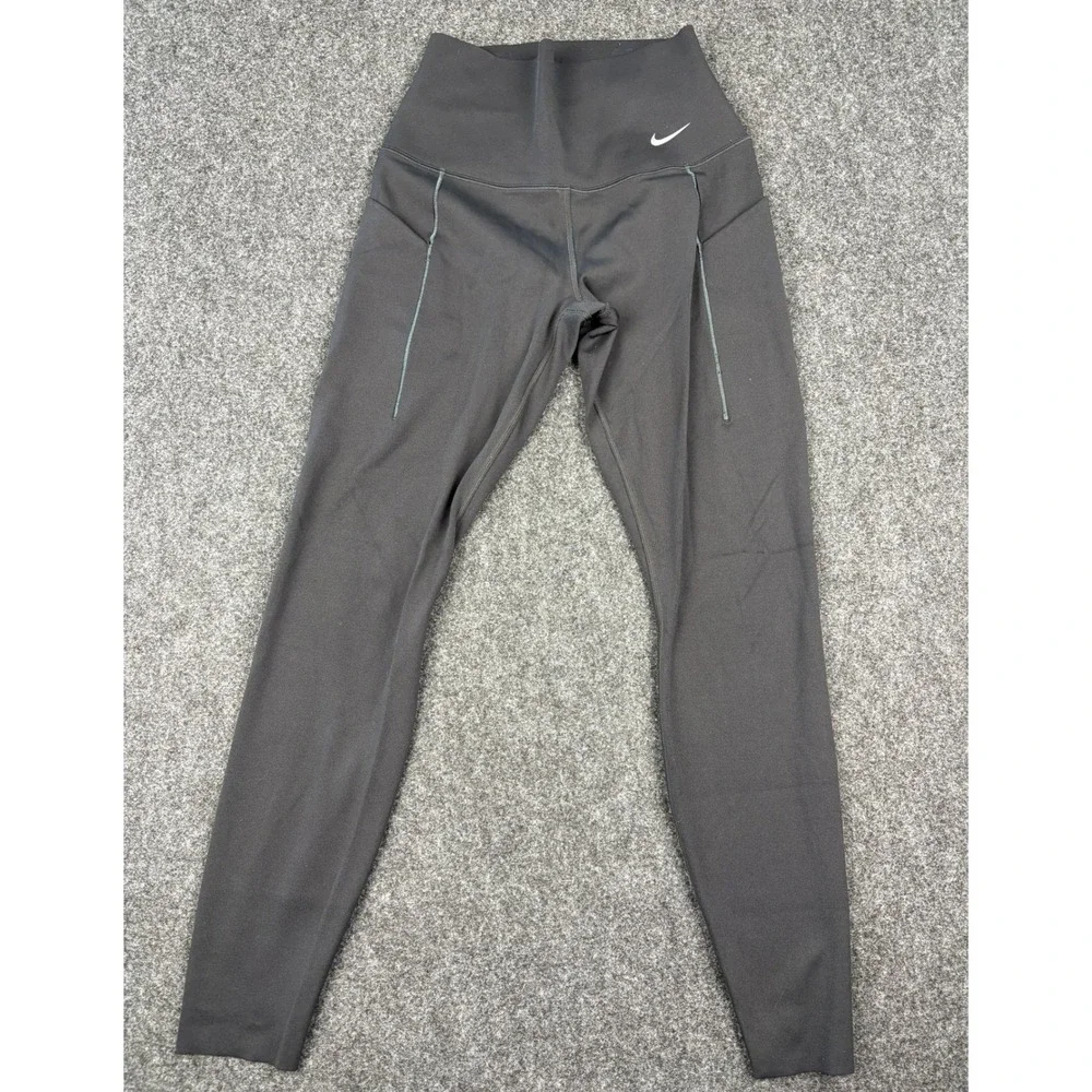 Nike Universa Dri-FIT Womens High Rise Leggings Gray Pockets DQ6023-060 Small - Picture 1 of 9